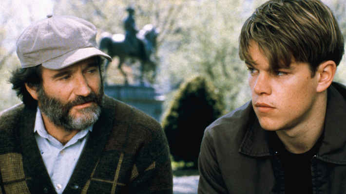 <strong>Robin Williams</strong> et Matt Damon dans <em>Will Hunting</em>